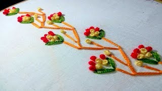 Hand embroidery designs Hand embroidery stitches tutorial [upl. by Trude967]