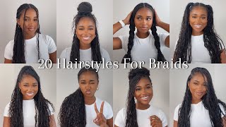 20 Ways to Style Bohemian Knotless Braids Protective Hairstyle [upl. by Louella795]