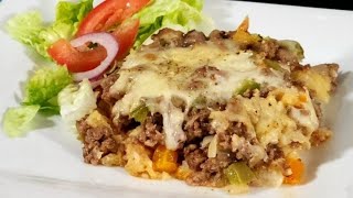 Ground Beef and Potato Casserole  Super Delicious ❤️ [upl. by Ahsonek]