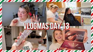 DOING MY COUSINS HAIR  NEW DRUGSTORE FAV VLOGMAS DAY 13 [upl. by Ransell]