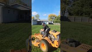 MASSIVE property TRANSFORMATION mowing lawncare transformation satisfying nature shorts work [upl. by Yellac]