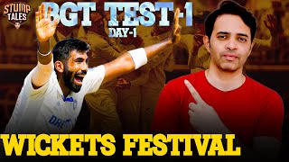 IND vs AUS 1st Test Day 1 Highlights Jasprit Bumrah’s Fiery Spell Rocks Australia🔥 [upl. by Ikik79]