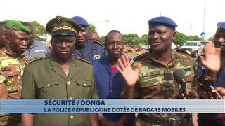 Sécurité  remise de radars mobiles à la police républicaine de la Donga [upl. by Enyawd]