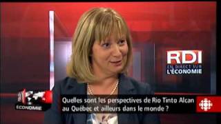 Gérald Fillion  Jacynthe Côté pdg Rio Tinto Alcan [upl. by Yenettirb]