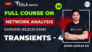 Network Analysis  Transients  4  Lec 35  GATEESE 2021 Exam  Sankar Sir [upl. by Ratep]