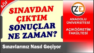 AÖF Sınav Soruları ve Sonuçlar Ne Zaman Açıklanır Sınavlarınız Nasıl Geçti [upl. by Fusuy]