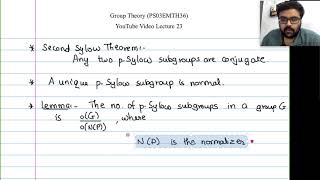 Group Theory Lecture 23 [upl. by Aisatal983]