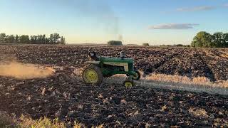 1959 John Deere 730 Diesel Sunset Headlands Plowing Hitterdal MN 2024 [upl. by Eirak560]