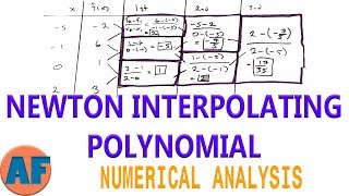 Newtons Divided Differences Interpolation Polynomial Example [upl. by Nojid]