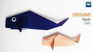 Origami Fisch falten mit Kindern [upl. by Initirb]