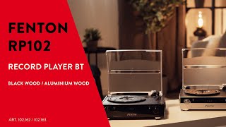 Fenton RP102B Record Player BT BlackWood  Aluminium Wood  102162  102163 [upl. by Bobby]