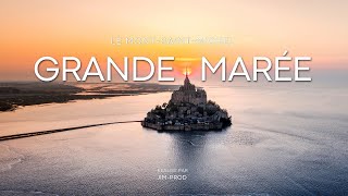 Les grandes marées au MontSaintMichel  Drone 4K [upl. by Justinn]