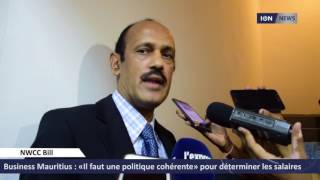 Business Mauritius  «Il faut une politique cohérente» pour déterminer les salaires HD [upl. by Ricky]