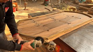 The Most Professional Woodworking Method Ever  Sturdy Oval Dining Table For A Lovely Kitchen [upl. by Akirrehs]