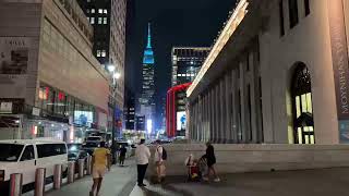 EXPLORING NEW YORK CITY Midtown Manhattan Late Night [upl. by Ilenna]