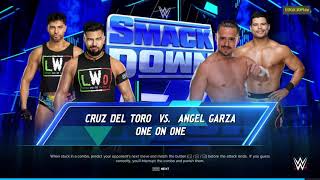 WWE2K24 CRUZ DEL TORO W JOAQUIN VS ANGEL GARZA W HUMBERTO CARRILLO [upl. by Aryad]