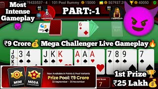 PART  2  Junglee Rummy 9 Crore Mega Challenger Live Gameplay 🔥 [upl. by Nilad]