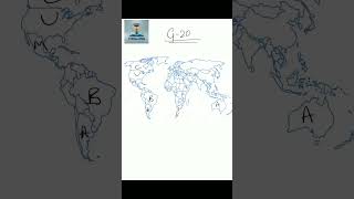 Easy way to remember G20 nations through World map upsc polity geography [upl. by Notnirt]