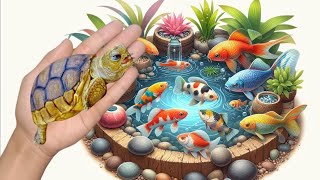 Find fish colorful ornamental fish crab catfish turtle koi nemo goldfish [upl. by Licht744]