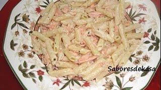 Macarrones con salsa de salmón a la crema [upl. by Wilen]