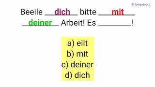 A1 A2 B1  Deutsch lernen Grammatik Test Deutsche Grammatik Verb mit Präpositionen Pronomen [upl. by Frants]