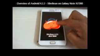 Android 422 on Galaxy Note GTN7000  SlimBean build 5 [upl. by Garibald920]