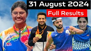 Paris Paralympics Full Results 31 August 2024 cheer4bharat [upl. by Waterer]