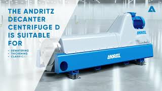 ANDRITZ Decanter centrifuge D for an efficient sludge thickening and dewatering [upl. by Holds]