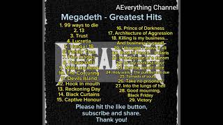 Megadeth  Greatest Hits The vey best of Megadeth [upl. by Mich]