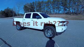 Can you run 35s on a leveled silverado [upl. by Maryrose87]