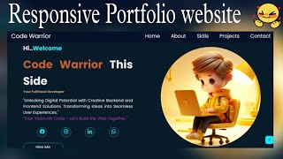 Part 1  Portfolio Website using Html CSS and JavaScript Personal Portfolio website using Html CSS [upl. by Nerradal]