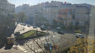 Oktogon traffic Budapest Hungary [upl. by Delores]