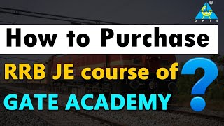 How to purchase RRB JE course of GATE ACADEMY  rrbje rrbjenotification rrbrecruitment [upl. by Meek]