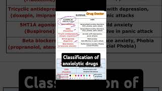 AnxietyAnti anxiety drugs Classification anxiolytics Pharmacology video drugdoctorpharmacology [upl. by Sibby]