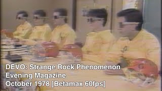 quotDEVO Strange Rock Phenomenonquot Evening Magazine  October 1978 Betamax 60fps [upl. by Grekin736]