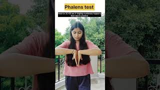 Phalens test for Carpal tunnel Syndrome physiotherapy exercise shorts [upl. by Idzik]