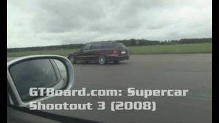 Mercedes E55 AMG vs Mercedes E63 AMG Estate  GTBoardcom [upl. by Aysa]