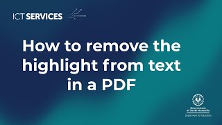 Adobe Acrobat  How to remove the highlight from text in a PDF [upl. by Tab]