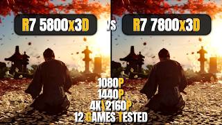 AMD Ryzen 7 5800x3D vs Ryzen 7 7800x3D  1080P 1440P 4K  Mega Comparison  4070 Ti Super [upl. by Rufus]