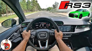 The 2022 Audi RS3 is Half the Cylinders but Equal the Fun of an R8 POV Drive Review [upl. by Paluas89]