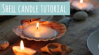 Sea shell candle how to make tutorial [upl. by Yusem]