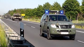 Leopard 2 Kolonne mit Feldjägerbegleitung bei Stendal [upl. by Aihsatan349]