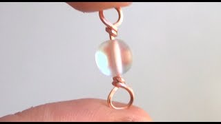 Beaded Chain Link Wire Wrap Tutorial [upl. by Ydnolem]