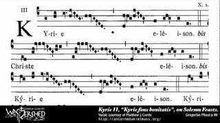 Kyrie II from Mass II Gregorian Chant [upl. by Martreb]