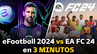 ANALISIS DE eFootball 2024 vs EA FC 24 en 3 MINUTOS [upl. by Donal]