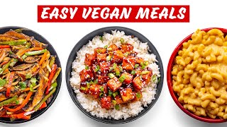 3 Simple amp Delicious VEGAN Meals for Beginners [upl. by Ailaht912]