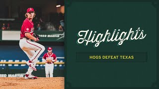 Razorback Baseball Highlights Hogs Defeat Texas [upl. by Jere]