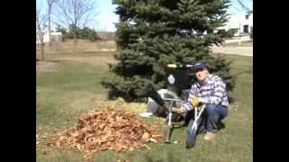 Gas CSV Shredding Leaves Featuring Gator Grabber and Chipper Buddy [upl. by Ivatts924]