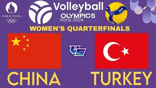 OLYMPIC WOMENS VOLLEYBALL LIVE │ CHINA vs TURKEY Livescore [upl. by Hepza723]