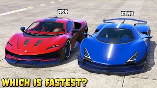 GTA 5  OVERFLOD ZENO vs ITALI RSX  Which is Fastest [upl. by Thistle]